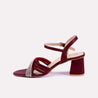 fina maroon casual sandals for women