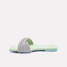 flare green fancy slides  for womens