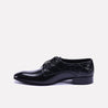 fleck black textured derby shoes for men