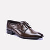 fleck brown textured derby shoes