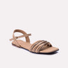 fleur gold fancy flat sandals