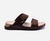 flexi dark brown men casual slippers