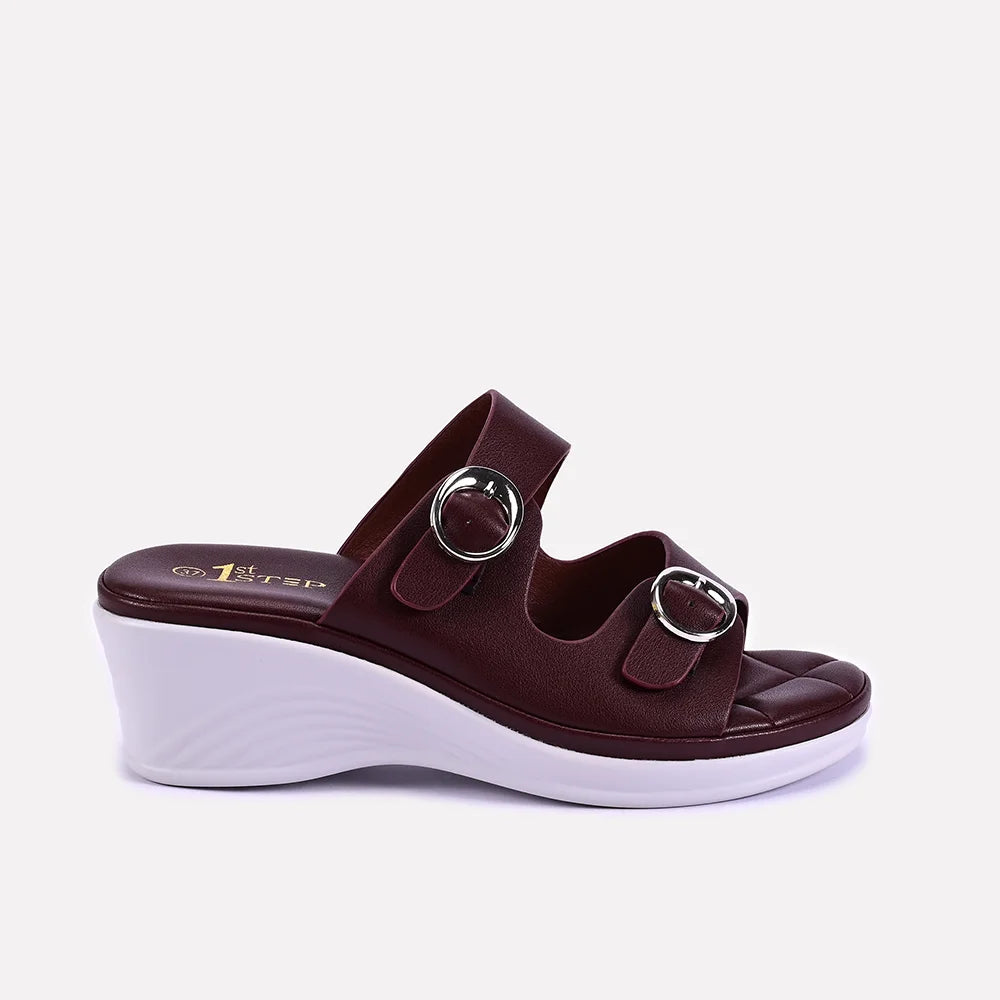 georgina women maroon casual slippers