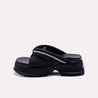 geri black chunky flip flops for women