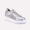 glimmer silver platform sneakers