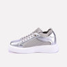 glimmer silver platform sneakers for men