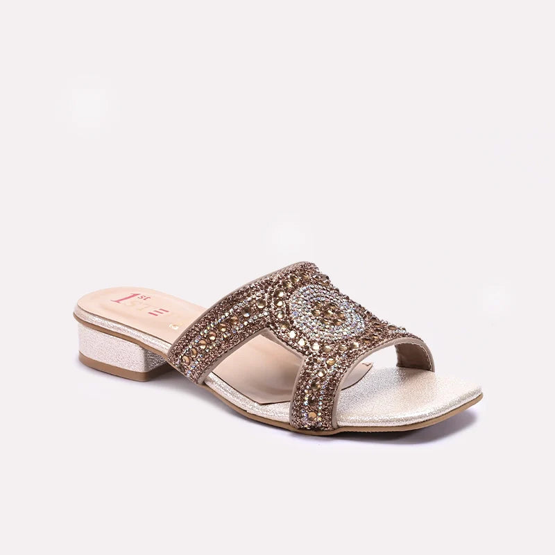 Gold Fancy Slippers