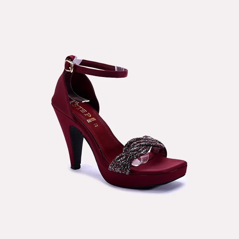 gossamer maroon bridal sandals