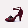 gossamer maroon bridal sandals  for womens