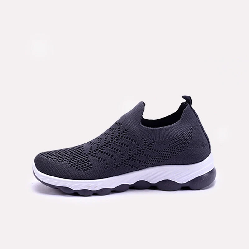 Womens Gray Slip On Sneakers