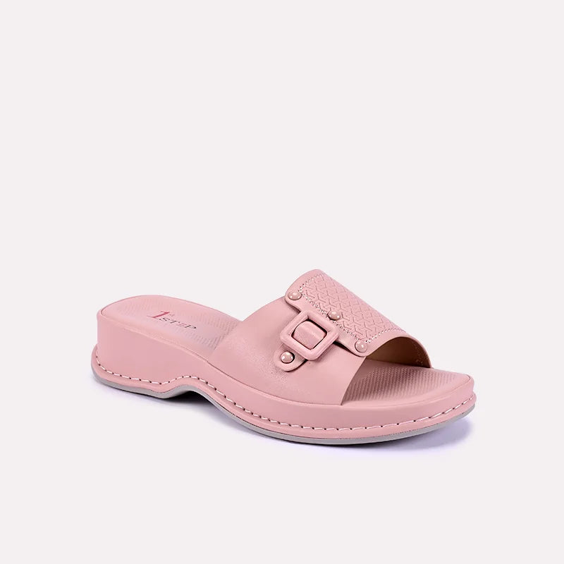 greer pink casual slippers