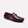 griffith maroon glossy horsebit loafers