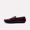 griffith maroon glossy horsebit loafers for men