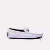 griffith mens white glossy horsebit loafers