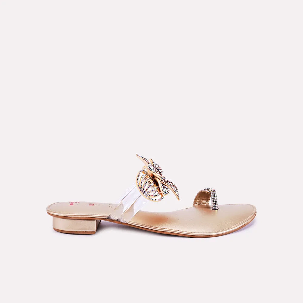 hannah women gold fancy slippers