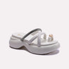 womens white platform slippers