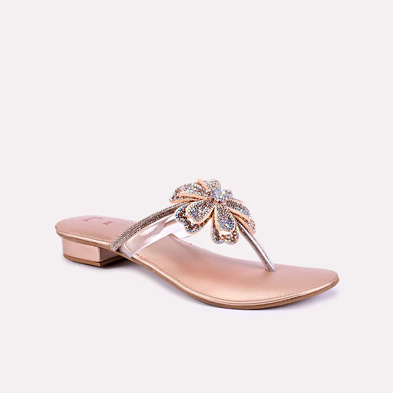 helena peach fancy slippers