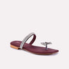 hermion maroon fancy slippers