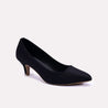 imogen black casual court shoes