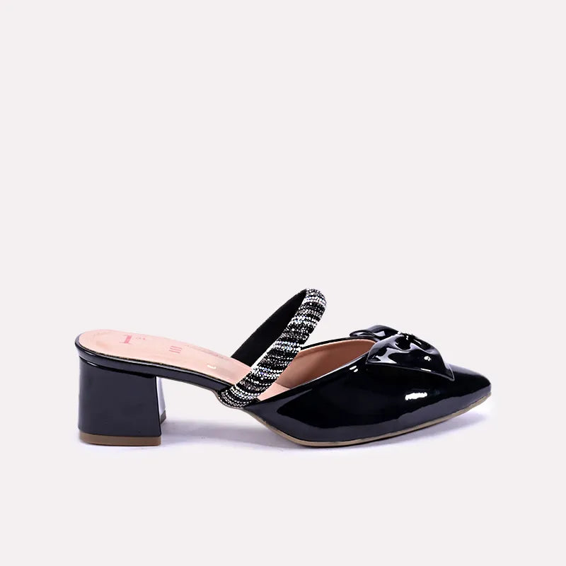 indigo womens black fancy mules