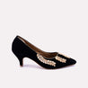 indira womens black court shoes