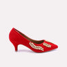 indira womens red court shoes