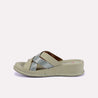 iona green casual slippers for women