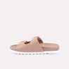 iris light brown comfy slippers for women