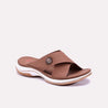 isabeauty brown chunky casual slippers