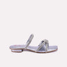 isadora women silver fancy slippers