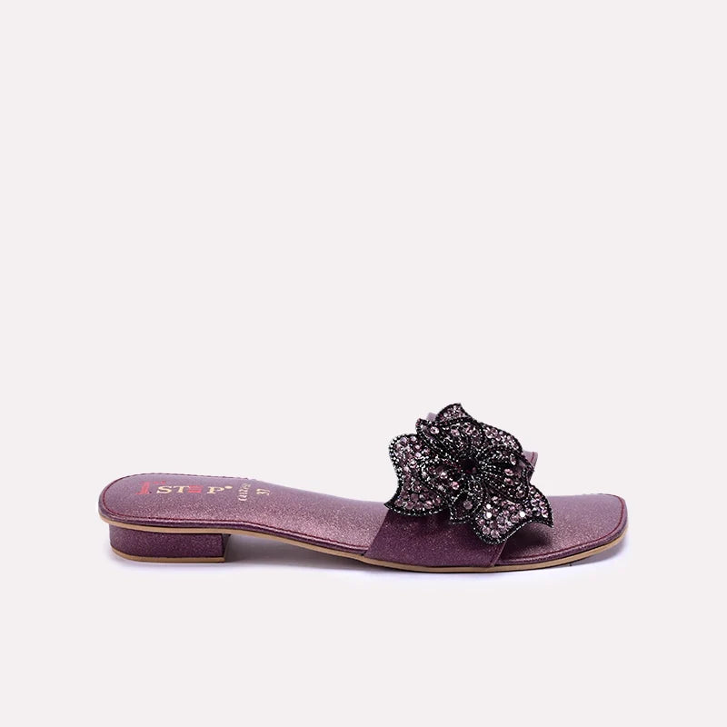 isoleda womens purple fancy flats