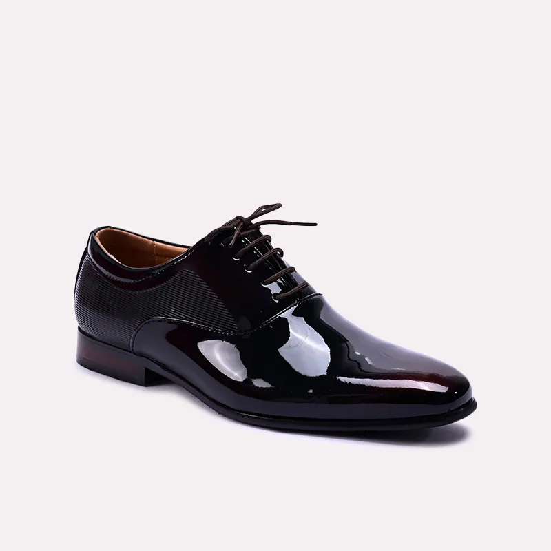 ivor brown glossy formal oxford shoes