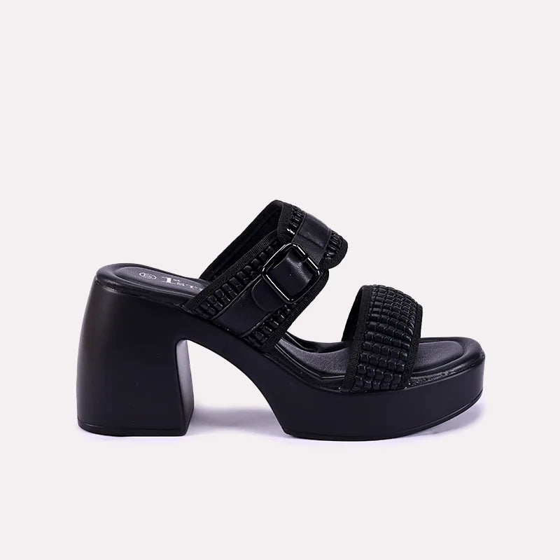 jae women black heel slippers