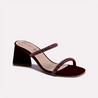 janet maroon block heel slippers