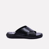 jared men black crisscross casual slippers