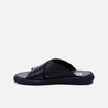 jared black crisscross casual slippers for men