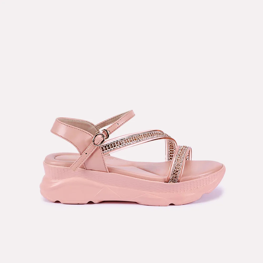 jocelyn women peach chunky soft sandals