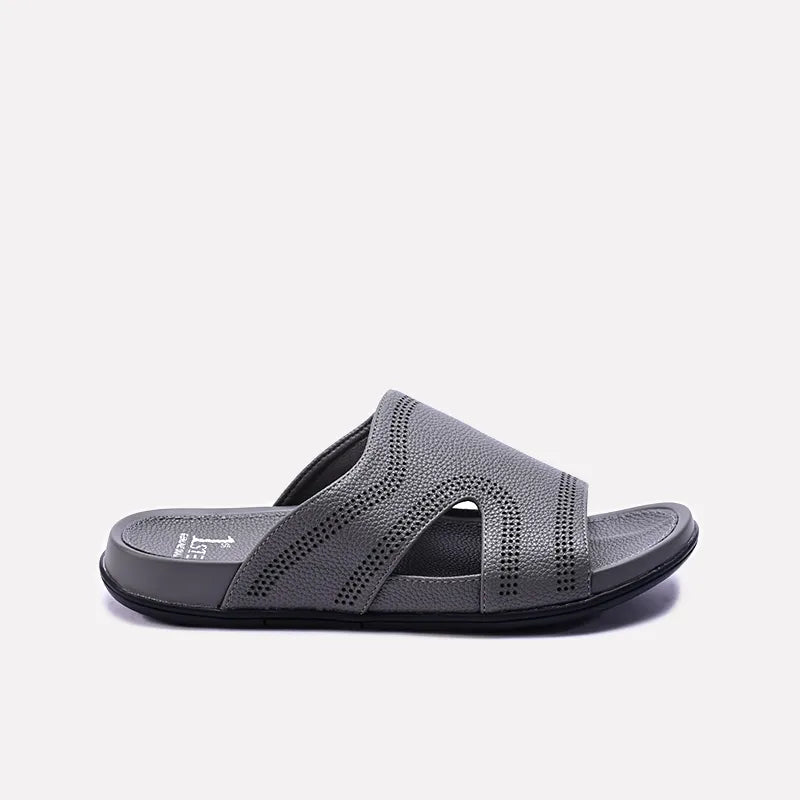 johnny men gray casual slippers