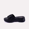 jordan black chunky slippers for women