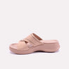 josette pink chunky casual slippers for women