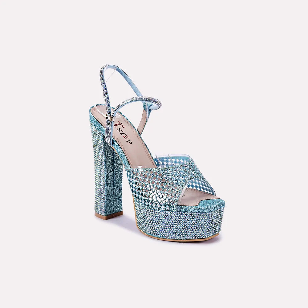 june blue high heel sandals