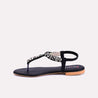 kaelin black fancy sandals for women