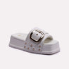 womens soft sole white platform slippers