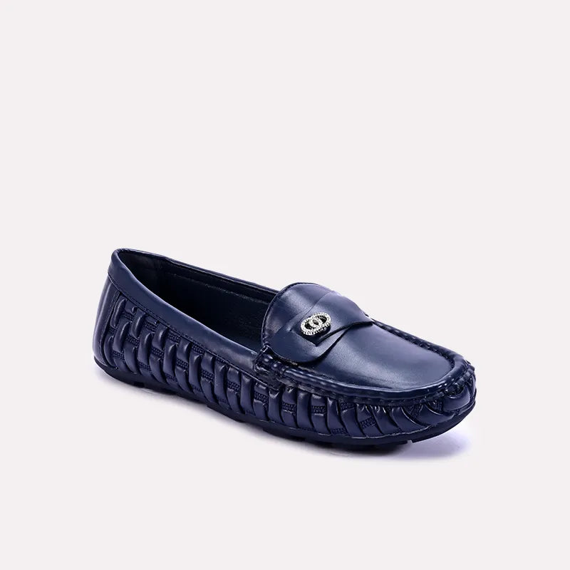 karina navy blue casual pumps