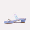 kendra blue fancy heel slippers for women