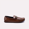 kenel mens brown glossy textured loafers