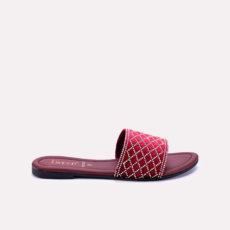 kensington womens maroon fancy slippers