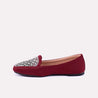 kristen maroon fancy pumps for women