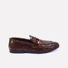 lancaster mens mustard formal woven loafers