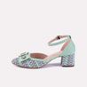 larkspur green fancy heel pumps for women